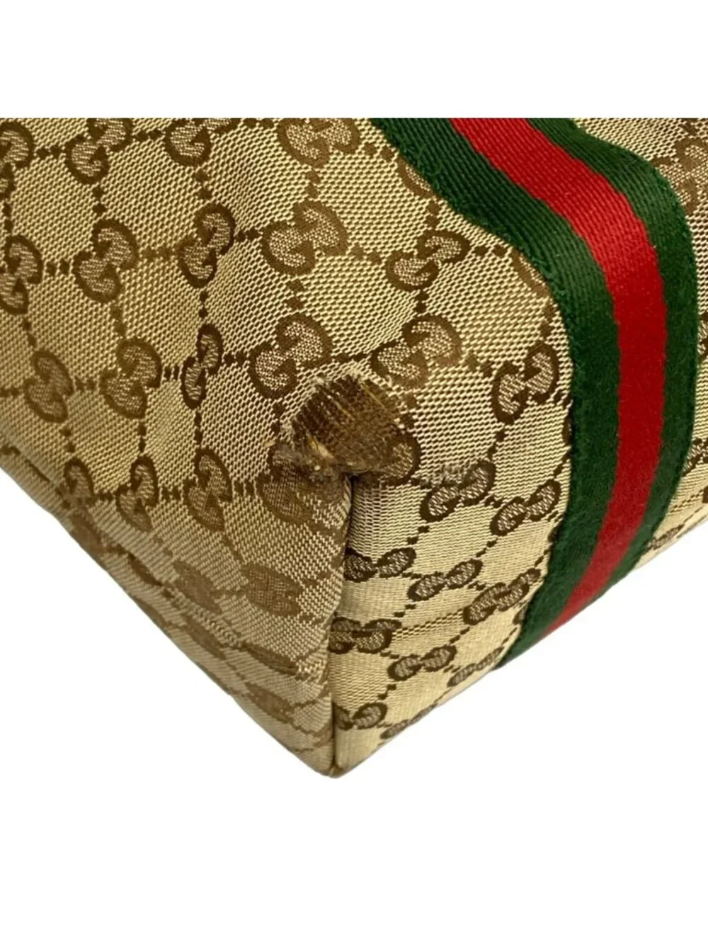 Gucci Tote GG Pattern Sherry Beige Ivory Multi Leather - Picture 6 of 15